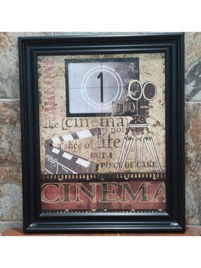 Framed Cinema Wall Art Movie Theater Quote Sign Art Slice of Life Piece of Cake